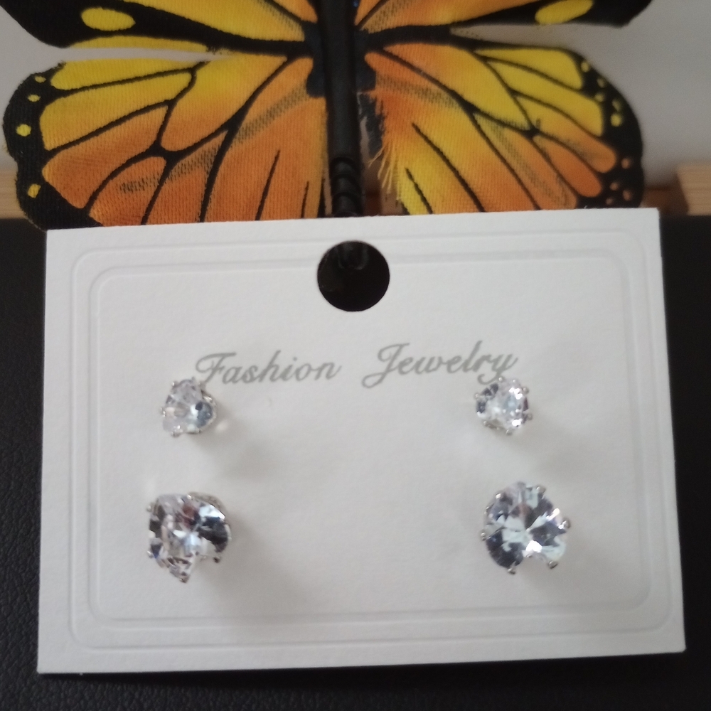 Earrings Set (Hearts) Stainless Steel
